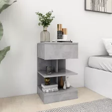   vidaXL betonszürke szerelt fa éjjeliszekrény 40 x 35 x 65 cm