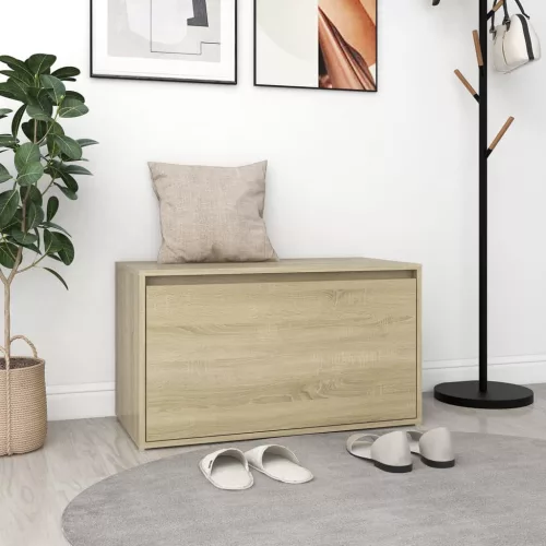 vidaXL sonoma tölgy színű szerelt fa előszoba pad 80 x 40 x 45 cm