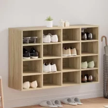   vidaXL Cipőszekrény polcokkal Sonoma tölgy 103 x 30 x 67 cm Faanyag