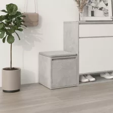   vidaXL betonszürke szerelt fa tárolódoboz 40,5 x 40 x 40 cm