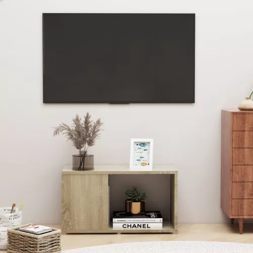 vidaXL sonoma-tölgyszínű szerelt fa TV-szekrény 60 x 24 x 32 cm