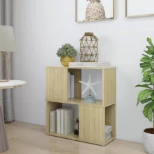   vidaXL sonoma-tölgyszínű szerelt fa könyvszekrény 60 x 24 x 63 cm