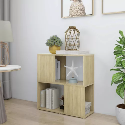 vidaXL sonoma-tölgyszínű szerelt fa könyvszekrény 60 x 24 x 63 cm