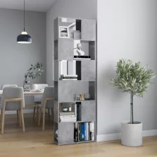   vidaXL betonszürke szerelt fa térelválasztó könyvszekrény 60x24x186 cm