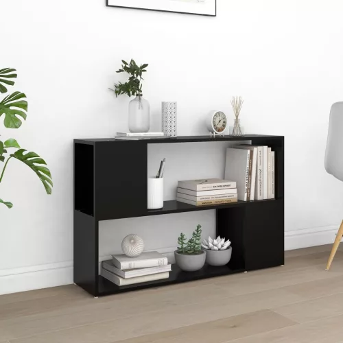 vidaXL fekete szerelt fa könyvszekrény 100 x 24 x 63 cm