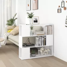  vidaXL fehér szerelt fa térelválasztó könyvszekrény 100 x 24 x 94 cm
