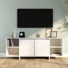 vidaXL fehér szerelt fa TV-szekrény 130 x 35 x 50 cm