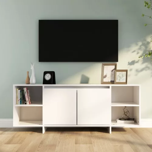 vidaXL fehér szerelt fa TV-szekrény 130 x 35 x 50 cm