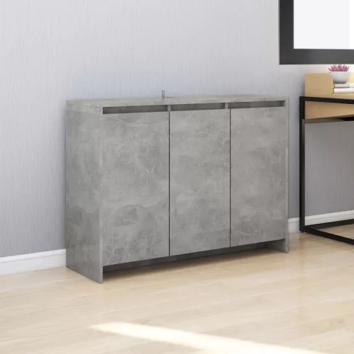 vidaXL betonszürke szerelt fa tálalószekrény 102 x 33 x 75 cm