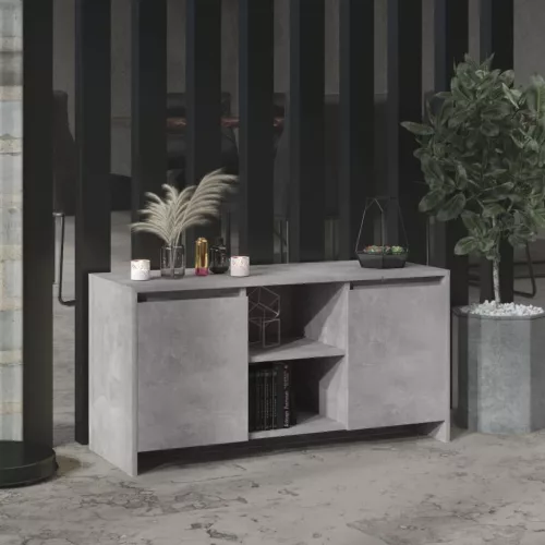 vidaXL betonszürke szerelt fa TV-szekrény 100 x 35 x 55 cm