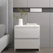  vidaXL fehér forgácslap éjjeliszekrény 45 x 34,5 x 44,5 cm