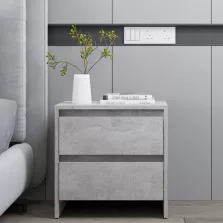   vidaXL betonszürke forgácslap éjjeliszekrény 45 x 34,5 x 44,5 cm