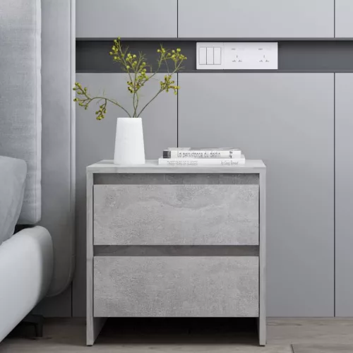 vidaXL betonszürke forgácslap éjjeliszekrény 45 x 34,5 x 44,5 cm