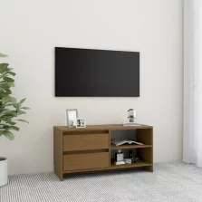   vidaXL mézbarna tömör fenyőfa TV-szekrény 80 x 31 x 39 cm