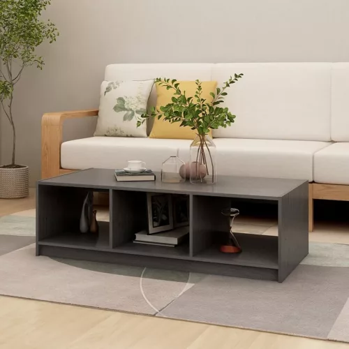 vidaXL tömör fenyőfa dohányzóasztal 110 x 50 x 34 cm