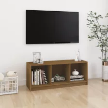   vidaXL mézbarna tömör fenyőfa TV-szekrény 104 x 33 x 41 cm