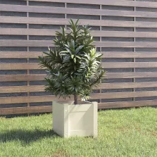   vidaXL fehér tömör fenyőfa kerti virágtartó 31 x 31 x 31 cm