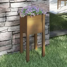   vidaXL mézbarna tömör fenyőfa kerti virágtartó 31 x 31 x 70 cm