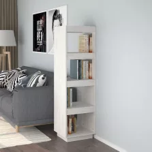   vidaXL fehér tömör fenyőfa könyvszekrény/térelválasztó 40x35x135 cm