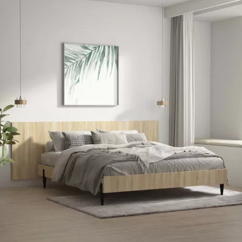 vidaXL sonoma tölgy színű szerelt fali fejtámla 240 x 1,5 x 80 cm
