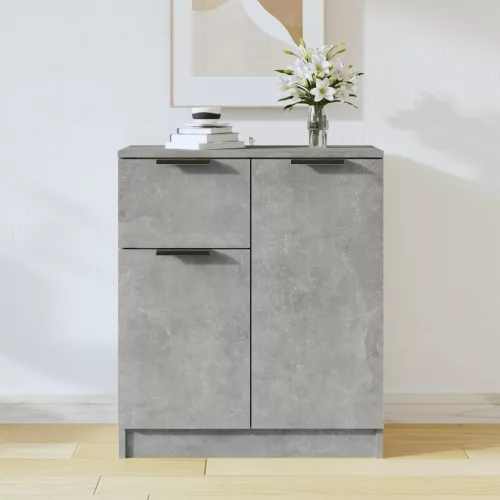 vidaXL betonszürke szerelt fa tálalóasztal 60 x 30 x 70 cm