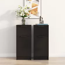   vidaXL 2 db fekete szerelt fa tálalószekrény 30 x 30 x 70 cm