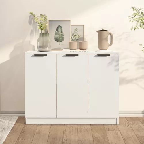 vidaXL fehér szerelt fa tálalóasztal 90,5 x 30 x 70 cm