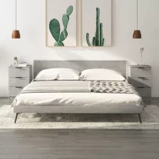 vidaXL 2 db betonszürke éjjeliszekrény 40 x 36 x 65 cm