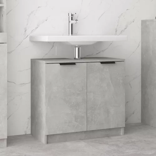 vidaXL betonszürke színű szerelt fa fürdőszobaszekrény 64,5x33,5x59 cm