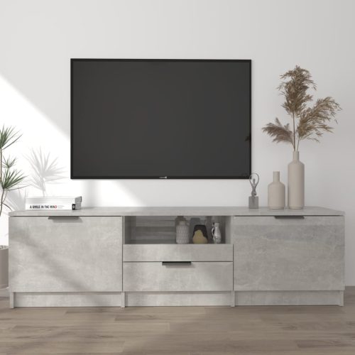 vidaXL betonszürke szerelt fa TV-szekrény 140x35x40 cm