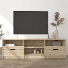   vidaXL sonoma-tölgyszínű szerelt fa fali TV-szekrény 150x33,5x45 cm