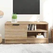   vidaXL sonoma-tölgyszínű szerelt fa fali TV-szekrény 80x35x36,5 cm