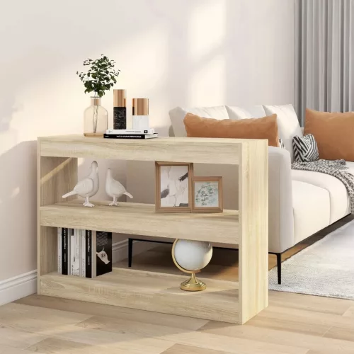 vidaXL sonoma tölgy térelválasztó könyvszekrény 100 x 30 x 72 cm