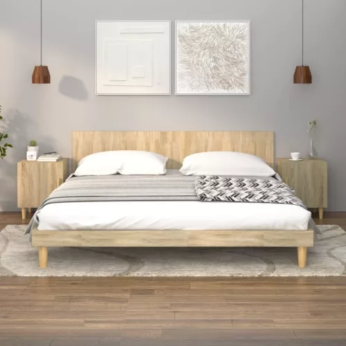 vidaXL 2 db sonoma tölgy színű szerelt fa éjjeliszekrény