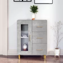   vidaXL betonszürke szerelt fa tálalószekrény 69,5 x 34 x 90 cm