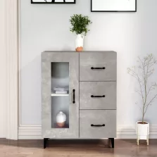   vidaXL betonszürke szerelt fa tálalószekrény 69,5 x 34 x 90 cm