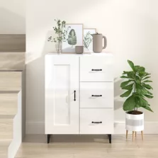  vidaXL magasfényű fehér szerelt fa tálalószekrény 69,5 x 34 x 90 cm
