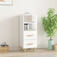  vidaXL magasfényű fehér szerelt fa tálalószekrény 34,5 x 34 x 90 cm