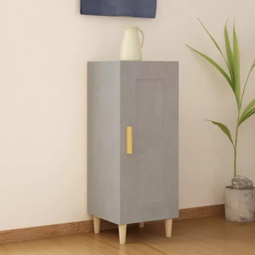 vidaXL betonszürke szerelt fa tálalószekrény 34,5 x 34 x 90 cm