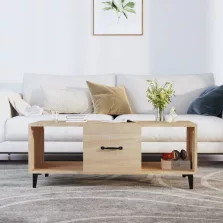   vidaXL sonoma tölgy színű szerelt fa dohányzóasztal 102 x 50 x 40 cm