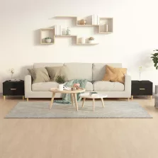   vidaXL 2 db fekete szerelt fa dohányzóasztal 50 x 50 x 40 cm