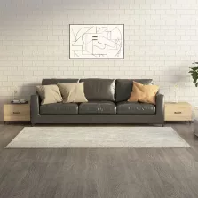   vidaXL 2 db sonoma tölgy színű dohányzóasztal fémlábakkal 50x50x40 cm