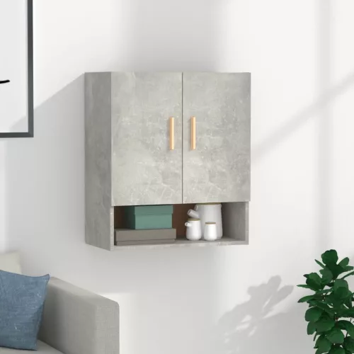 vidaXL betonszürke szerelt fa faliszekrény 60 x 31 x 70 cm
