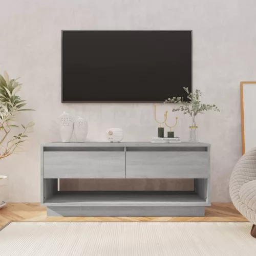 vidaXL szürke sonoma színű szerelt fa TV-szekrény 102x41x44 cm