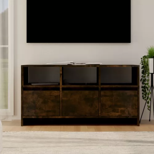 vidaXL füstös tölgy színű szerelt fa TV-szekrény 102x37,5x52,5 cm