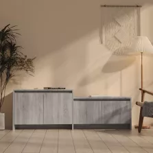 vidaXL szürke sonoma szerelt fa TV-szekrény 146,5x35x50 cm