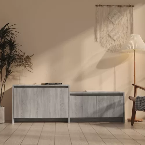 vidaXL szürke sonoma szerelt fa TV-szekrény 146,5x35x50 cm