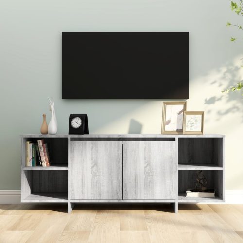 vidaXL szürke sonoma színű forgácslap TV-szekrény 130 x 35 x 50 cm