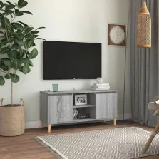   vidaXL szürke sonoma színű TV-szekrény tömör falábakkal 103,5x35x50 cm