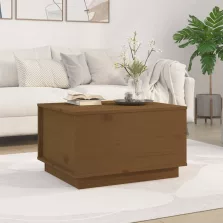   vidaXL mézbarna tömör fenyőfa dohányzóasztal 60x50x35 cm